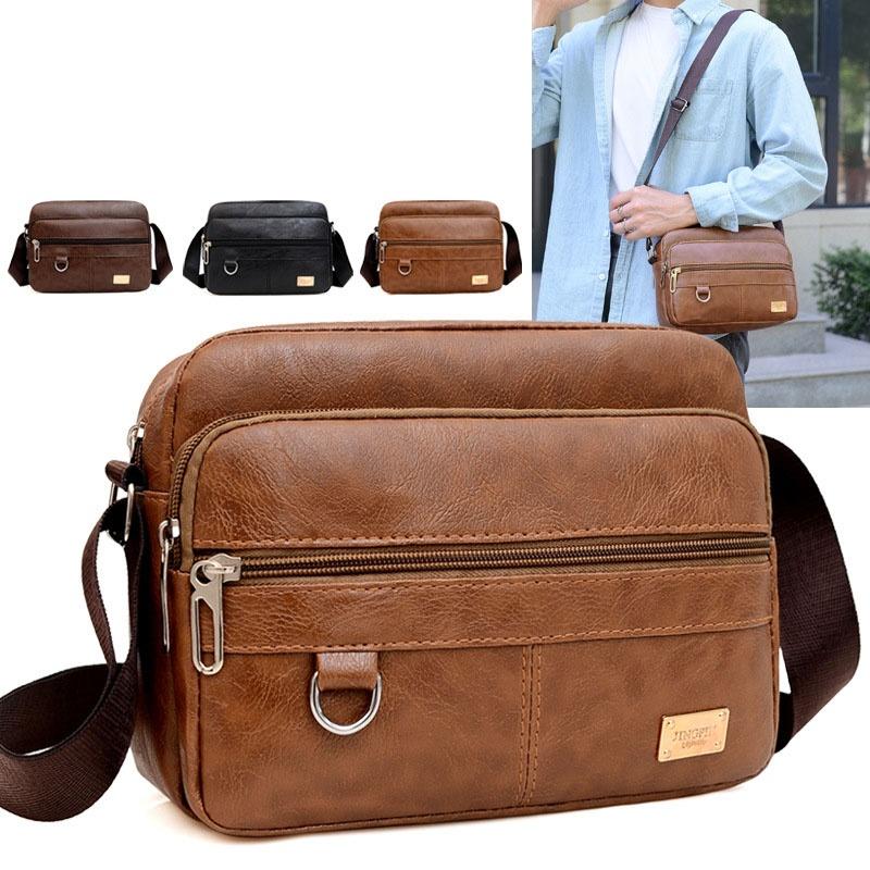 Structured Handbag Work - حقيبة جلدية للرجال حقيبة كتف رسول