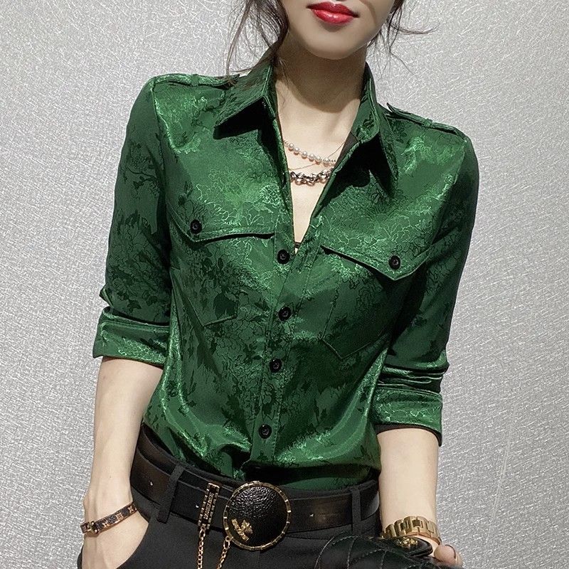 Women Formal Wear Outfits - بلوزات الإناث الربيع والخريف كامل كم