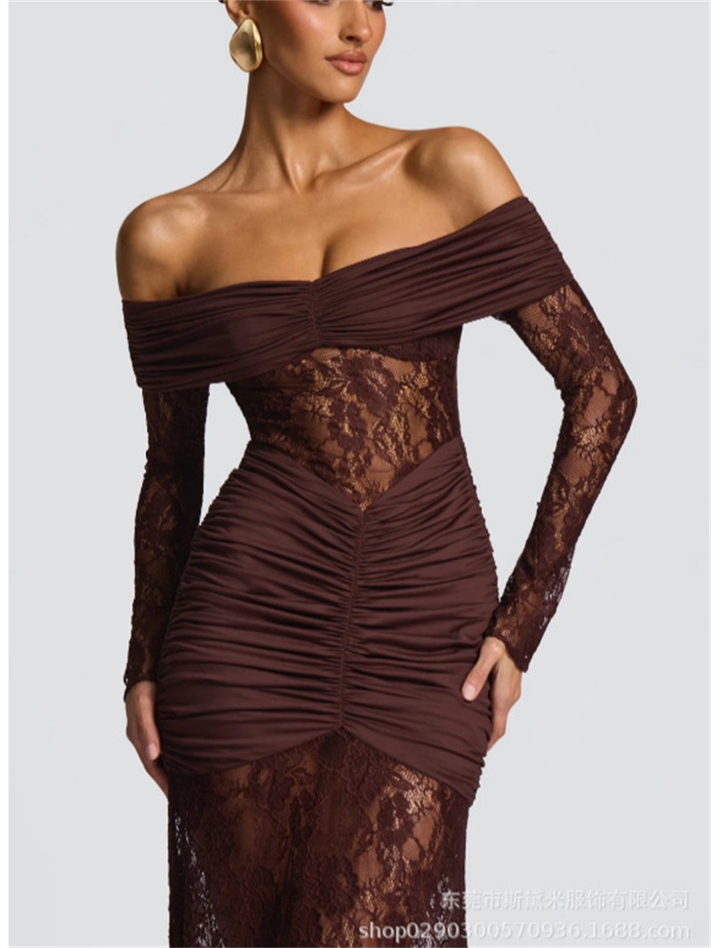 Women Formal Party Wear Dress - مثير الدانتيل حورية البحر المرأة حفلة