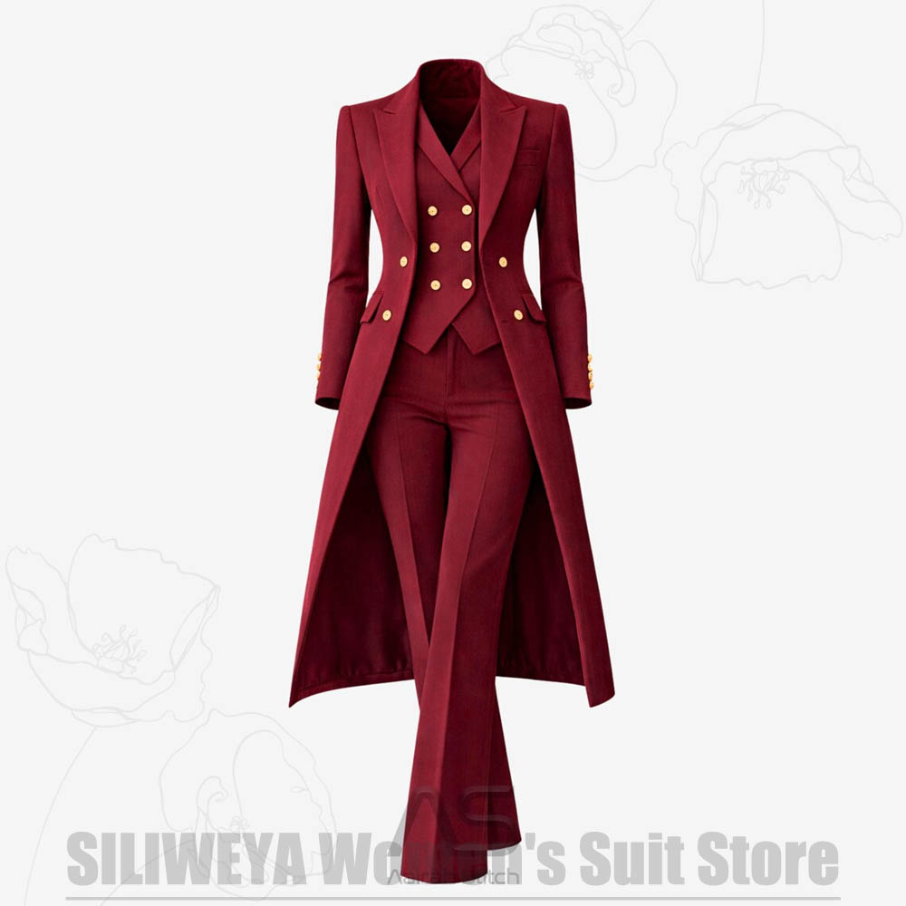 Women Formal Wear Outfits - بدلة نسائية من 3 قطع معطف