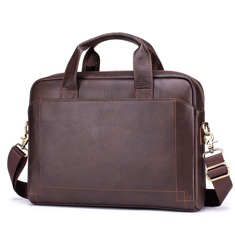 Structured Handbag Work - حقيبة أعمال رجالية من الجلد الأصلي،