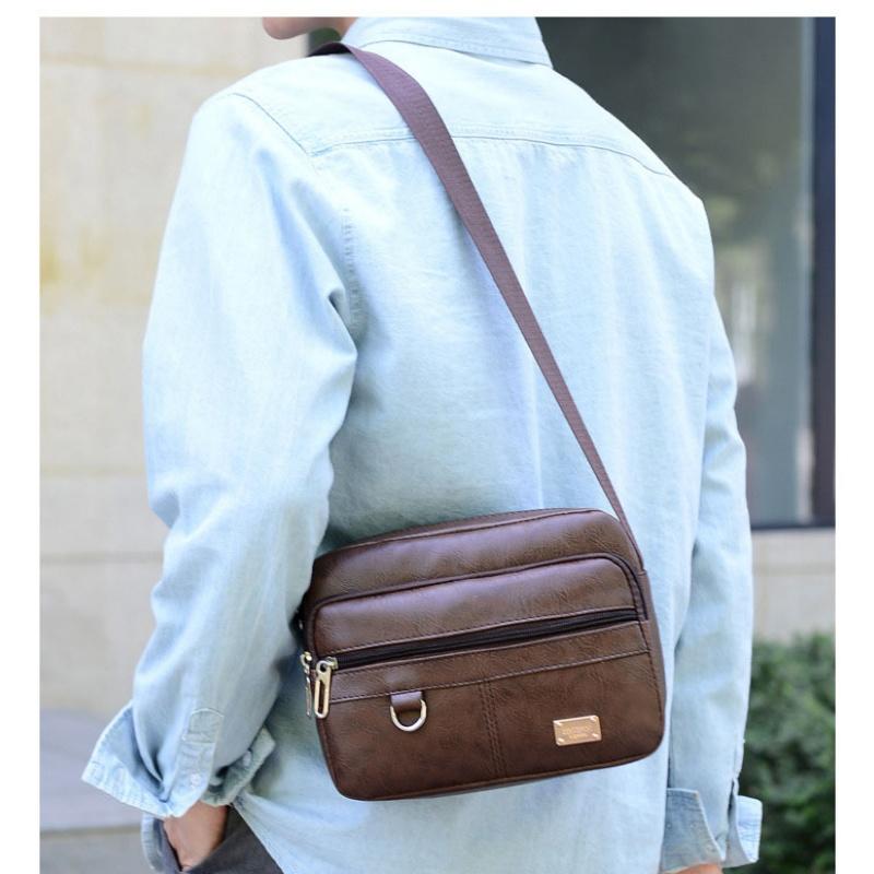 حقيبة جلدية للرجال حقيبة كتف ر - مراجعة Structured Handbag Work وسعره