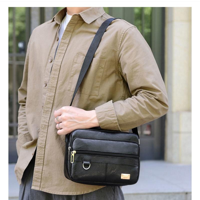 حقيبة جلدية للرجال حقيبة كتف ر - مراجعة Structured Handbag Work وسعره