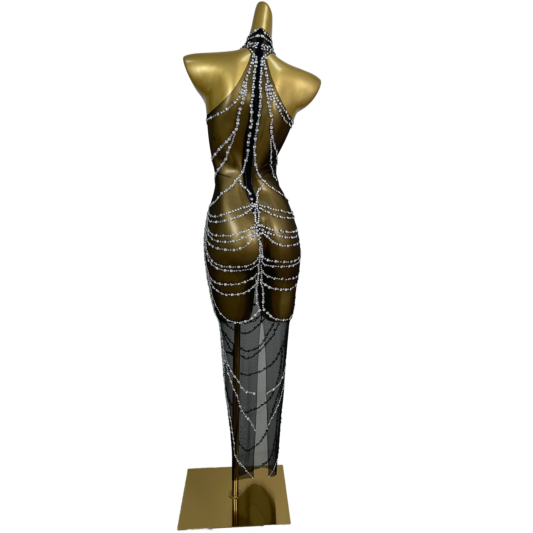 فستان طويل شفاف بدون أكمام مزي - مراجعة Women'S Formal Dinner Wear وسعره