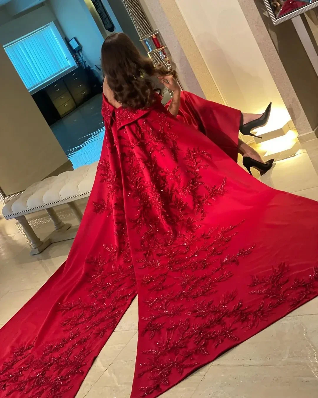 تخصيص الكاحل طول غمد فساتين ال - مراجعة Women Formal Party Wear Dress وسعره