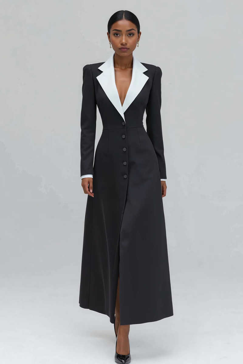 سترة نسائية طويلة بقصة A-line، - مراجعة Women Formal Party Wear Dress وسعره