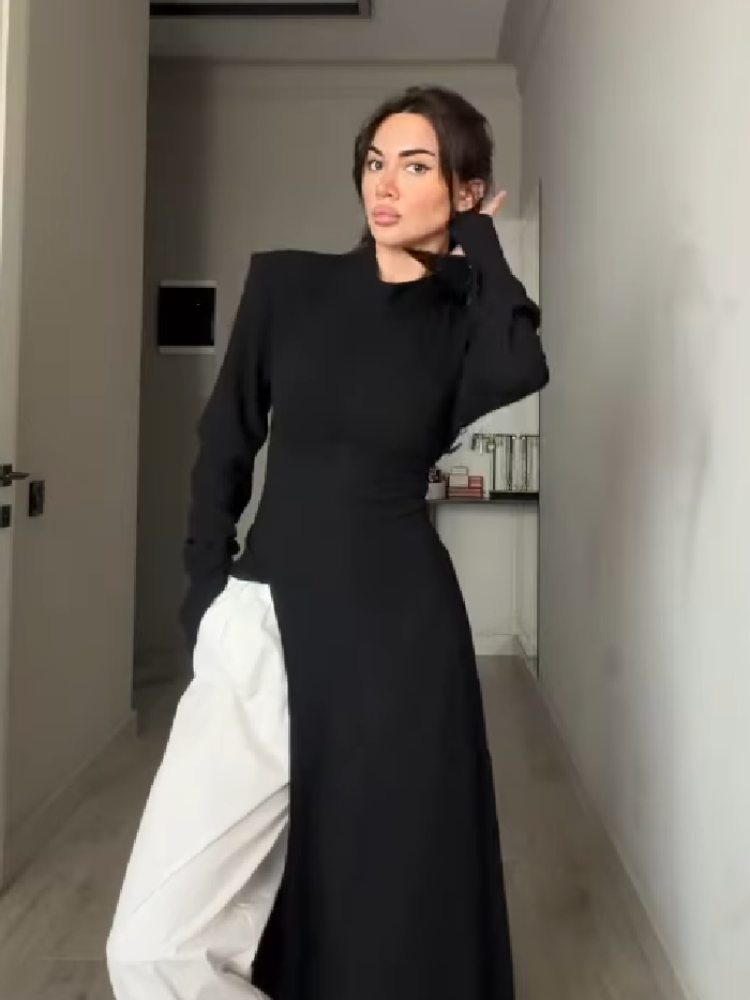 فستان نسائي أنيق طويل الأكمام  - مراجعة Women Formal Wear Outfits وسعره